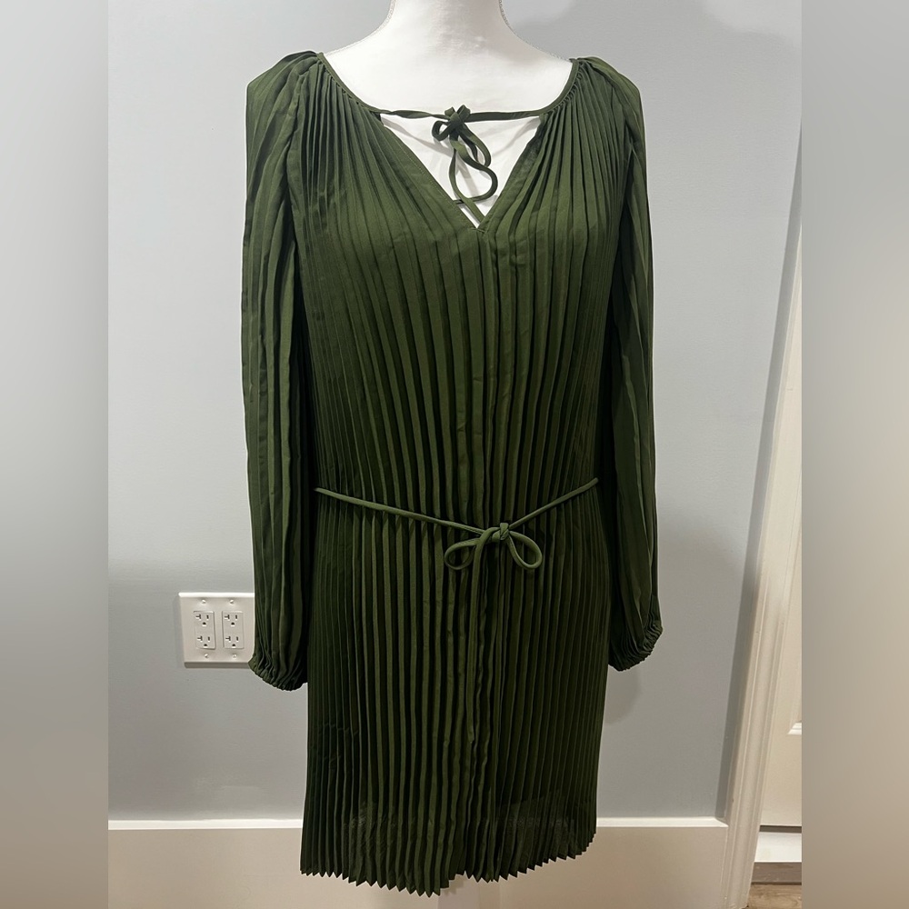 Banana Republic Forest Green Long Sleeve Dress